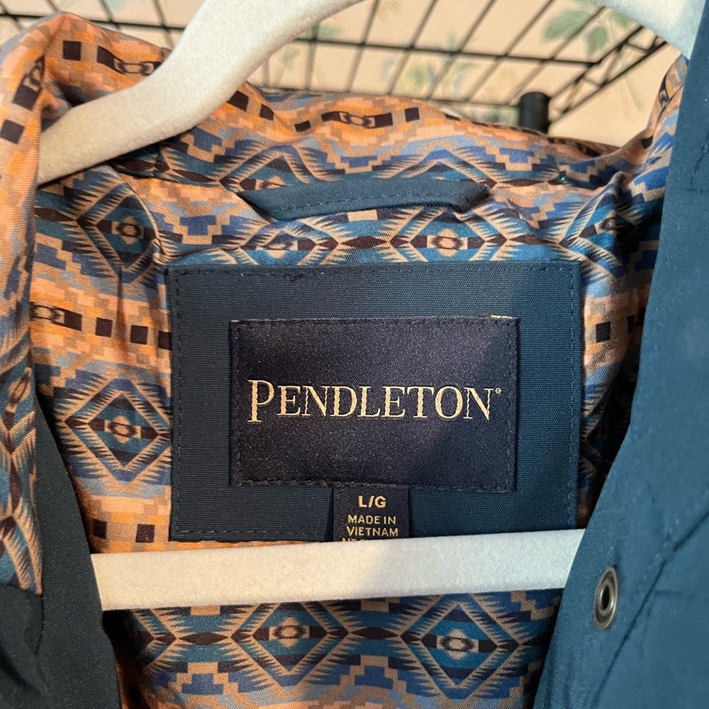 Pendleton Blue And Tan Patterned Jacket - image 2